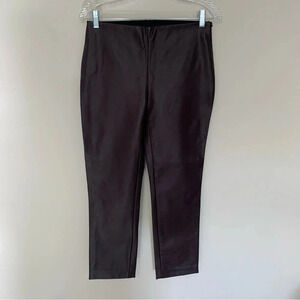NWT Lauren Ralph Lauren Faux  Leather Leggings Cropped 4